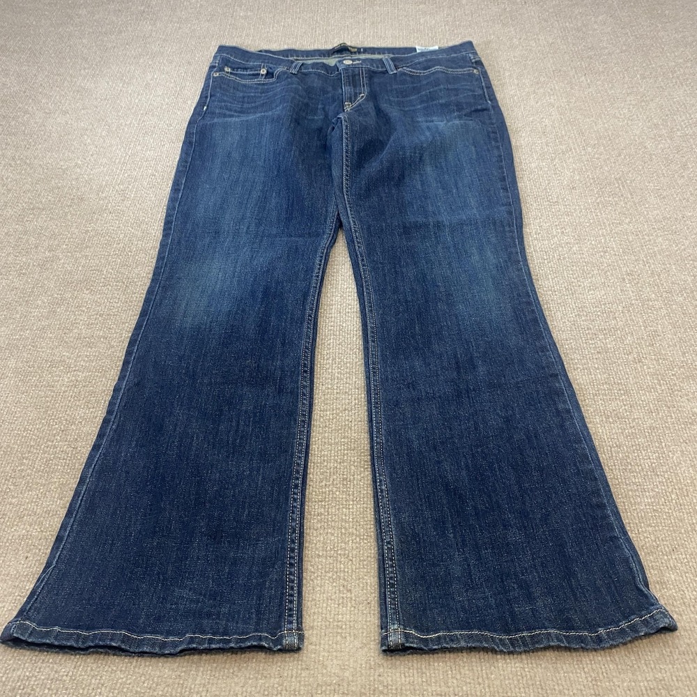 VTG Levis 524 Too Superlow Y2K Bootcut Jeans Womens 15 M (35x32) Blue Low‎ Rise